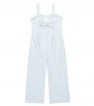 Полосатый комбинезон Monnalisa, Bianco+Menta Ghiacciata - фото