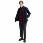 Брюки Uniqlo Smart Wool-Like Ankle Length, темно-синий - фото