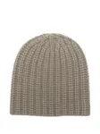 Шапка бини в рубчик Liska, коричневый - фото 2