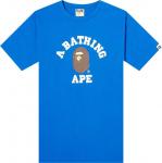 Футболка BAPE College Tee 'Blue', синий - фото