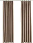 Плотные шторы с крючками, 2 шт., серо-коричневые, 140x245 см DKD HOME DECOR - фото