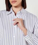 Рубашка женская Dkny свободного кроя в полоску, белый - фото 4