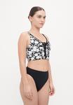 Верх бикини LACE UP CROP MICHAEL Michael Kors, черный - фото 4