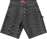 Шорты Supreme Warp Jacquard Logos Denim Painter Short 'Black', черный - фото
