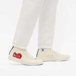 Кеды Comme des Garcons Play Converse Chuck Taylor 1970S Hi, бежевый - фото 6