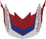 Пик Troy Lee Designs GP Overload для шлема, красно-белый - фото