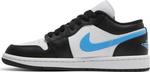 Кроссовки Wmns Air Jordan 1 Low Black University Blue, белый - фото 3