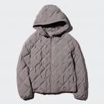Стеганный пуховик Uniqlo Pufftech, 08 темно-серый - фото