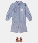 Хлопковые бермуды Elif Bonpoint, Bleu Moyen - фото 2