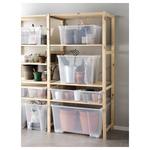 SAMLA САМЛА Контейнер с крышкой, прозрачный, 57x39x42 см/65 л IKEA - фото 3