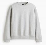 Свитшот H&M Loose Fit, серый меланж - фото
