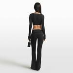 Топ Nike x SKIMS Matte Wrap Long Sleeve Cropped, черный - фото 5