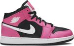 Кроссовки Air Jordan 1 Mid GS Pinksicle, черный - фото