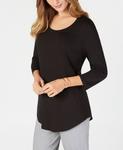 Однотонный топ-туника с рукавами 3/4, созданный для macy's JM Collection, мульти - фото 2