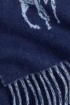 Шерстяной шарф Polo Ralph Lauren, темно-синий - фото 3