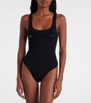 Боди из хлопковой смеси с декоративными элементами Mugler, черный - фото 3