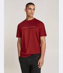 Футболка Tommy Jeans Regular Fit с короткими рукавами, красный - фото