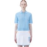 Рубчатая бокси поло THOM BROWNE, синий - фото 4