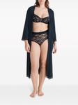 ERES халат Violette с кружевом, синий - фото 3