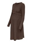 Only Maternity Платье 'OLMMALAYA' в цвете Chocolate - фото 3
