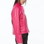 Куртка H&M With A Fluffy Collar, розовый - фото 4