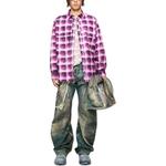 Acne Studios Клетчатая рубашка, Purple - фото 6