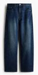 Джинсы H&M Barrel Regular Waist, темно-синий - фото