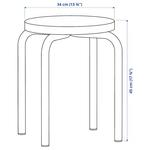 Табурет Ikea Domsten, оранжевый, бежевый - фото 3