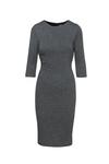 Серое приталенное трикотажное платье Conquista, серый - фото 2