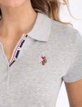 Футболка-поло U.S. Polo Assn. Solid Interlock, светло-серый - фото 4