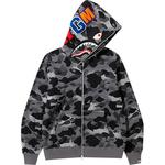 Худи BAPE Grid Camo Shark Full Zip. черный - фото 3