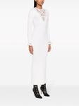 Rabanne open-knit panel midi dress, белый - фото 3
