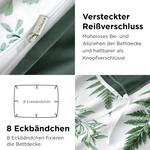 Комплект постельного белья Bedsure, 3 предмета, 155х220/80x80 см, зеленый/листья - фото 4