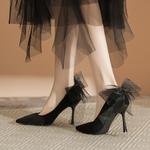 Туфли на высоком каблуке женские черный Hkcp - фото 2