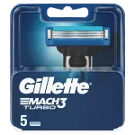 Gillette Mach3 Turbo картриджи для бритвы, 5 шт/1 упаковка - фото