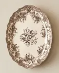 Блюдо Zara Home Floral Earthenware Serving, коричневый - фото