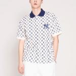 Футболка поло с логотипом MLB мужская белая - фото 5