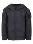 Куртка с капюшоном и значком компаса Stone Island Junior, черный - фото