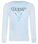 Толстовка детская Guess с логотипом, голубой - фото