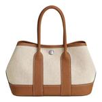 HERMES Мини-сумка из телячьей кожи унисекс бежевая - фото