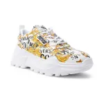 Кожаные кроссовки Versace, белый - фото