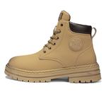 Жёлтые неутюженные унисекс-ботинки Martin Boot HUANAI 10,5 см - фото