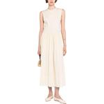 Бесплатное расклешенное миди-платье TOTEME, белый - фото 4