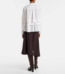 Многослойная поплиновая рубашка Sacai, Off White - фото 3