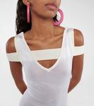 Платье-халат с V-образным вырезом Jacquemus, Off-White - фото 4