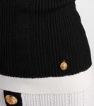 Топ с рубчиком Balmain, Noir/Blanc - фото 5