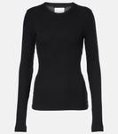 Бинированный ребристый джерси топ Citizens of Humanity, черный - фото