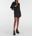 Боди из жоржета с драпировкой Versace, черный - фото 2