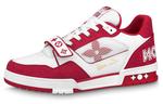 Кроссовки Louis Vuitton Trainer, красный / белый - фото