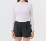 Топ с рукавами-браслетами белого цвета ATM - фото 2